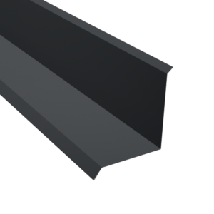 Solin de raccordement 1/2 faîtière en bac acier gris ardoise RAL 7024 pour toiture contre mur