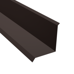 Solin de raccordement 1/2 faîtière en bac acier marron RAL 8017 pour toiture contre mur