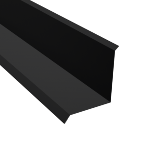 Solin de raccordement 1/2 faîtière en bac acier noir RAL 9005 pour toiture contre mur
