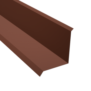 Solin de raccordement 1/2 faîtière en bac acier rouge tuile RAL 8004 pour toiture contre mur