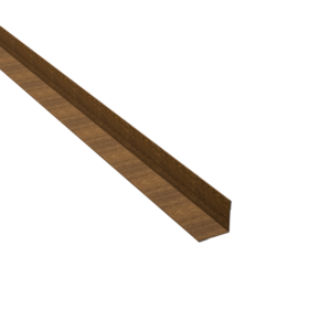 Profilé d’angle intérieur 40x40 en acier imitation bois pour finition bardage