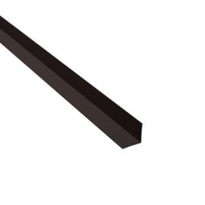 Profilé d’angle intérieur 40x40 en acier marron RAL 8017 pour finition bardage