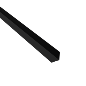Profilé d’angle intérieur 40x40 en acier noir RAL 9005 pour finition bardage