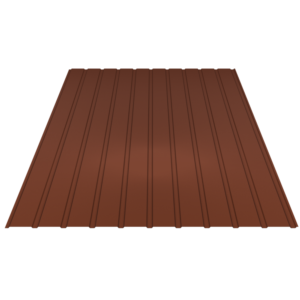 Tôle de bardage acier rouge tuile RAL 8004 pour façade et bâtiment