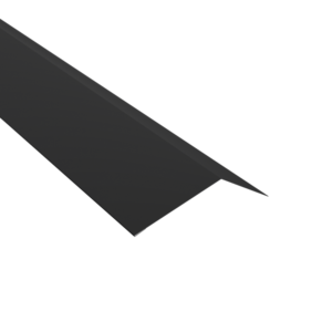 Bande d’égout en bac acier noir RAL 9005 pour toiture en tôle imitation tuile