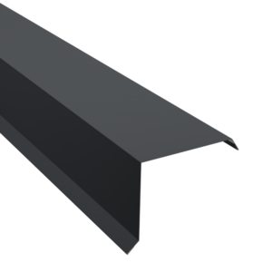 Bande de rive en bac acier gris ardoise RAL 7024 pour couverture en tôle imitation tuile