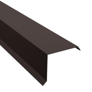 Bande de rive en bac acier marron RAL 8017 pour couverture en tôle imitation tuile