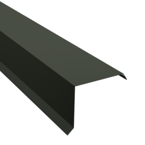 Bande de rive en bac acier vert RAL 6020 pour couverture en tôle imitation tuile