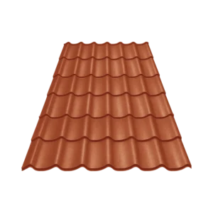 Tôle Imitation Tuile - Rouge tuile (RAL 8004)