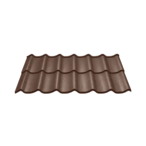 Tôle modulaire Imitation tuile "L" - Marron (RAL 8017)