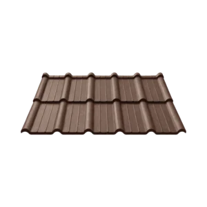 Tôle modulaire Imitation tuile "J" - Marron (RAL 8017)
