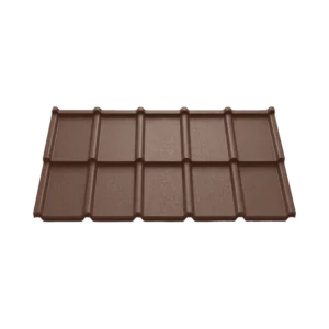 Tôle modulaire Imitation tuile "T" - Marron (RAL 8017)
