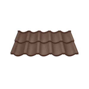 Tôle modulaire Imitation tuile "P" - Marron (RAL 8017)